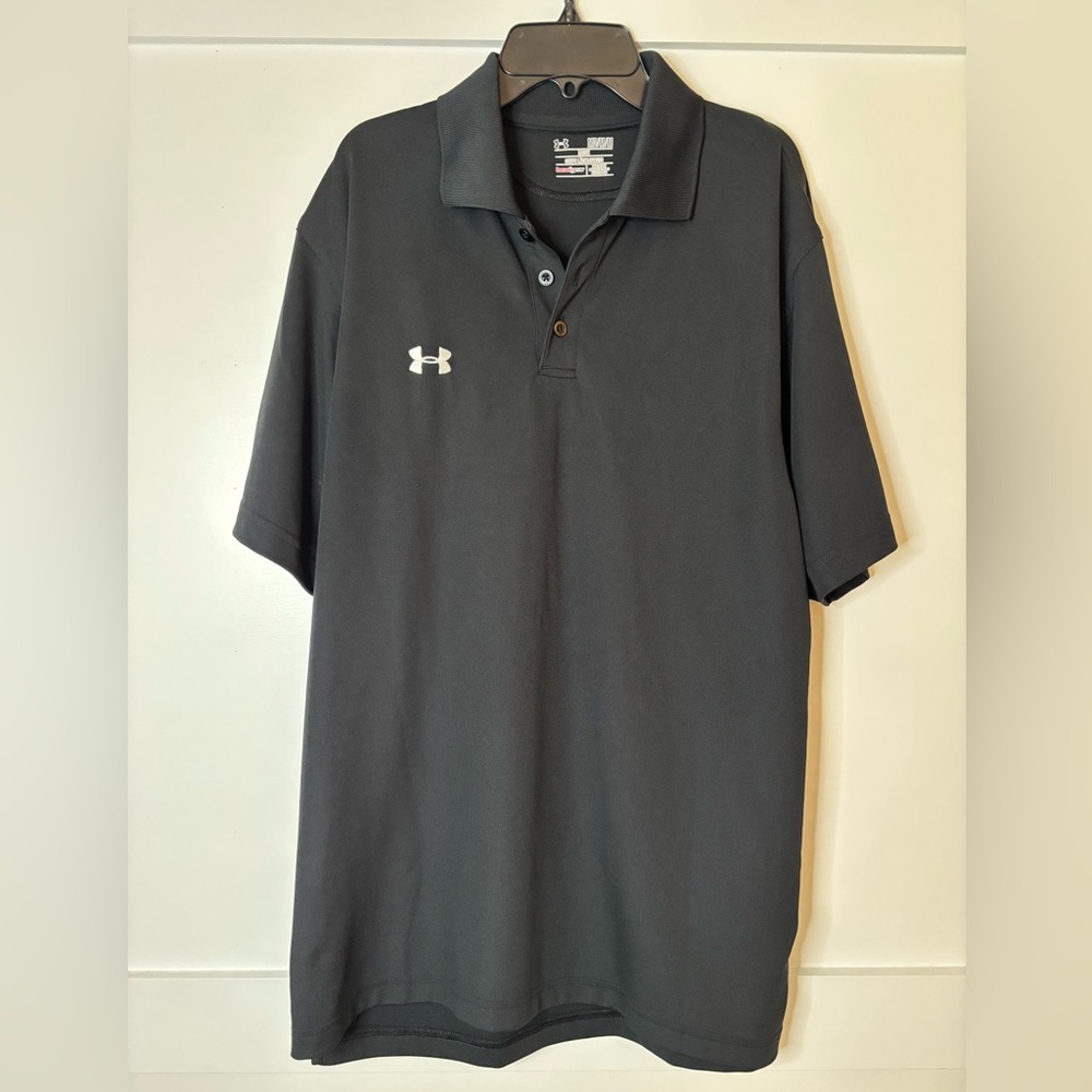 Under Armour Men's Black Polo Shirt size medium